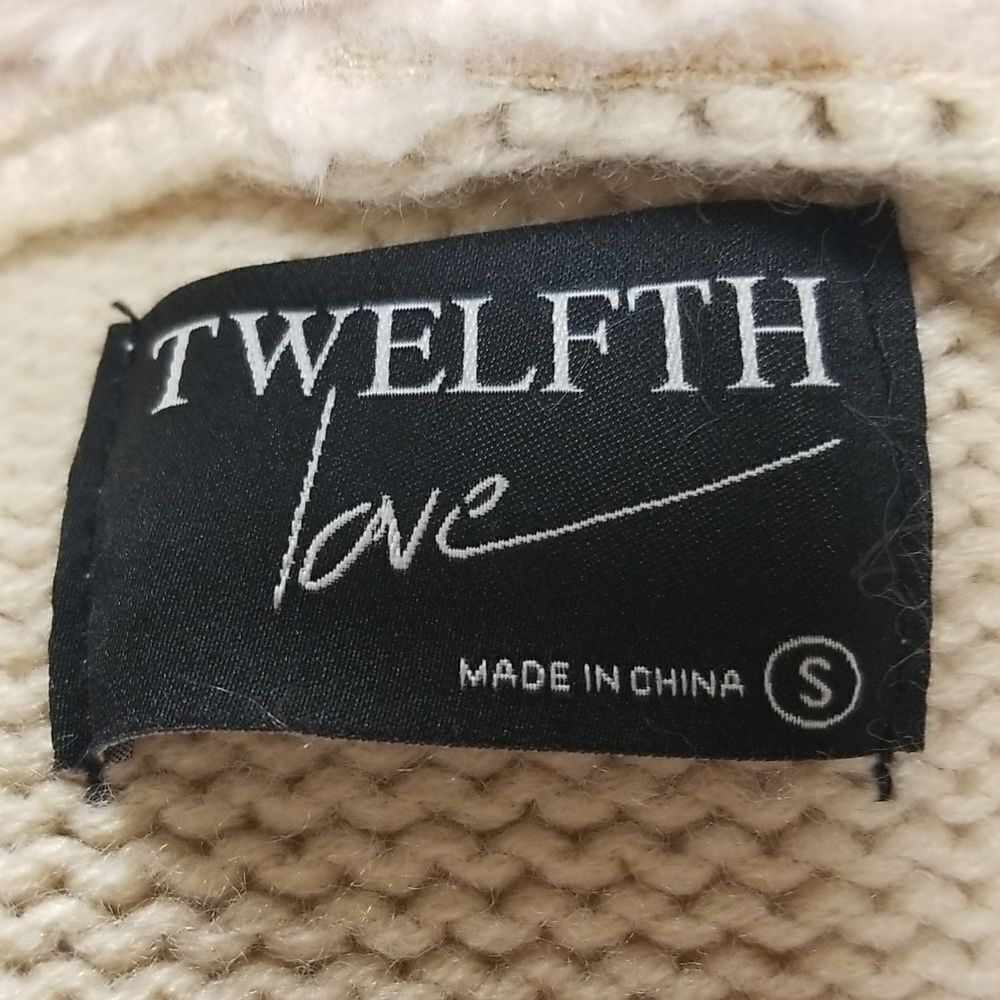 Twelfth Love Sweater Suede Tan Coat Jacket Size Small - Picture 6 of 9
